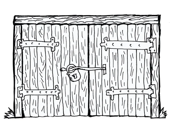 Ancienne porte — Image vectorielle