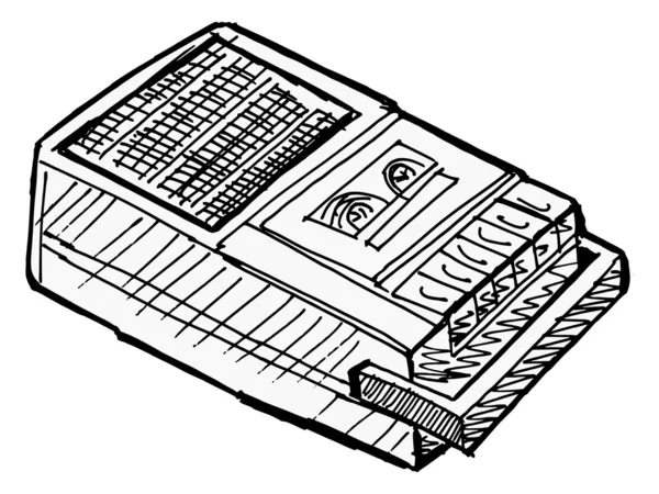 Grabadora de cinta compacta — Vector de stock