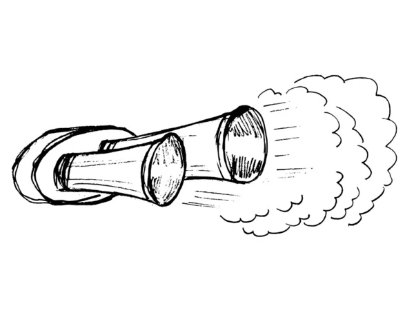 Tubo de escape del coche — Vector de stock