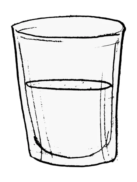 Verre avec eau — Image vectorielle