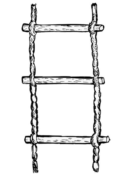 Touw-ladder — Stockvector