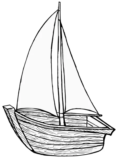 Zeilboot speelgoed — Stockvector