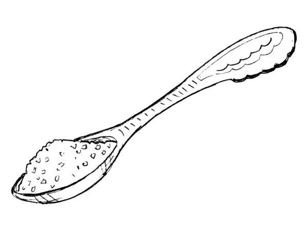 Spoon of sugar — Stockvector