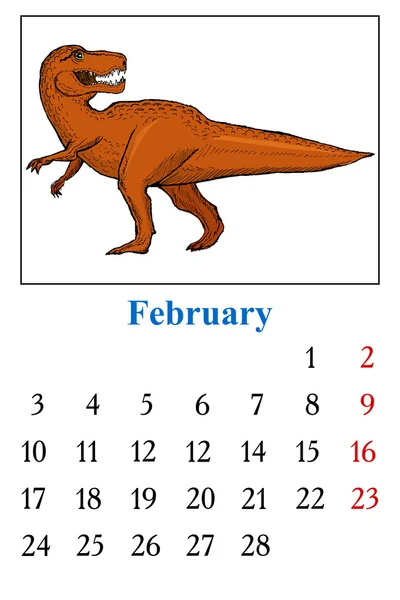 Kalender, februari 2014 — Stock vektor