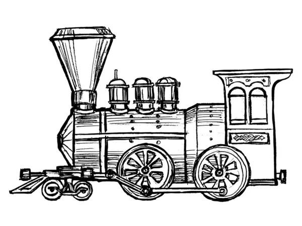 Tren de vapor Vintage — Vector de stock