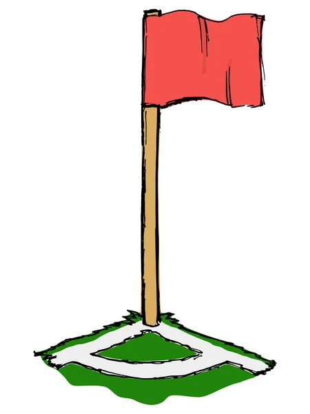 Piłka nożna flag rogu — Wektor stockowy