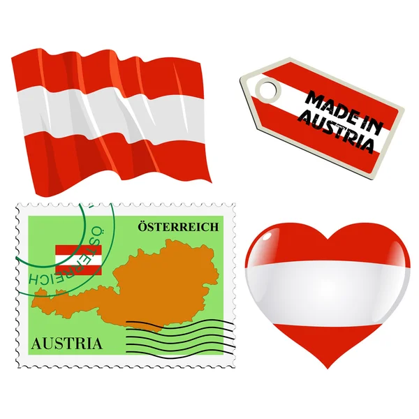 奥地利的国旗颜色 — 图库矢量图片