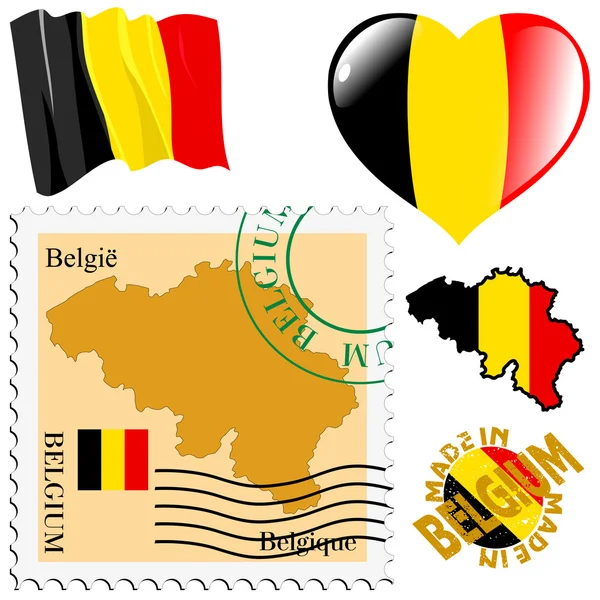 Couleurs nationales de la Belgique — Image vectorielle