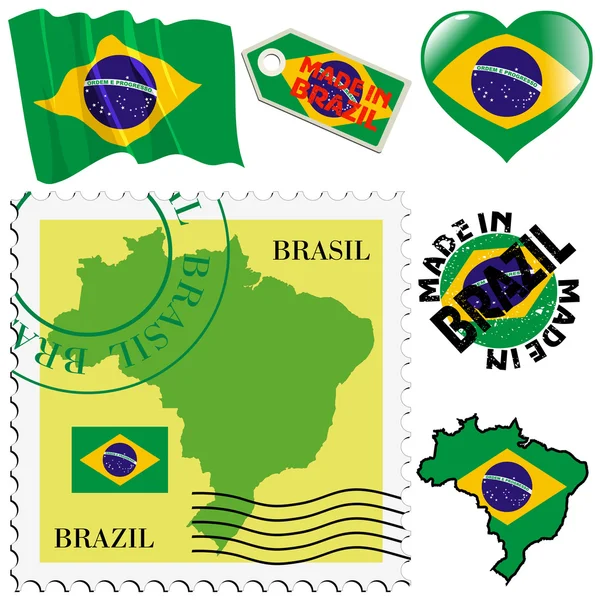 National colours of Brazil — Stock Vector