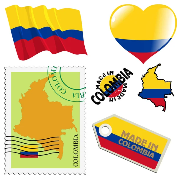 Национальные цвета Колумбии — стоковый вектор