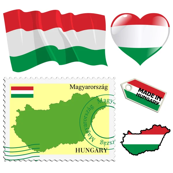 National colours of Hungary — Stock Vector
