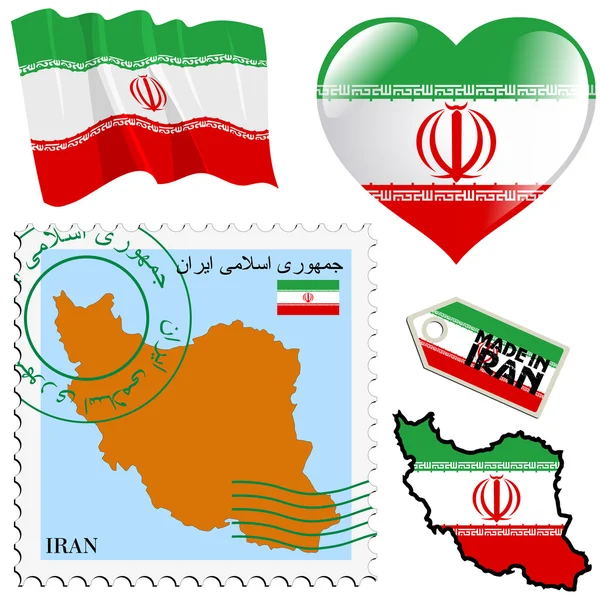 Státní barvy z Íránu — Stockový vektor