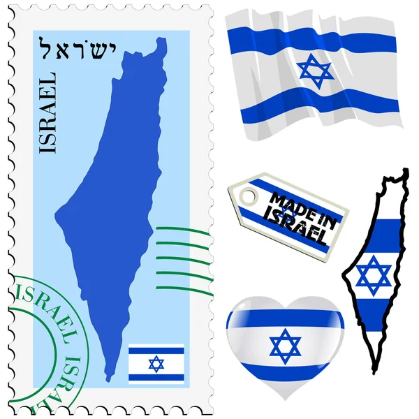 Colores nacionales de Israel — Vector de stock