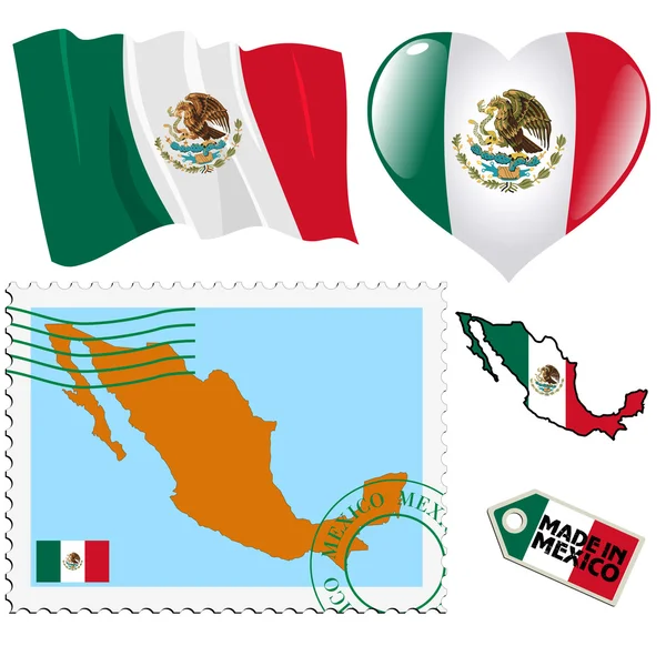 National colours of Mexico — Stock Vector