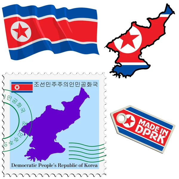 Státní barvy Severní Koreje — Stockový vektor