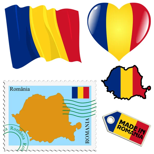 Couleurs nationales de la Roumanie — Image vectorielle