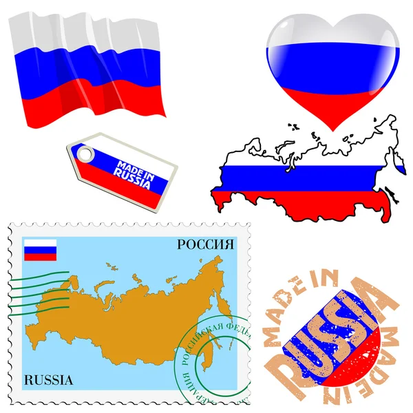 Nationale kleuren van Rusland — Stockvector