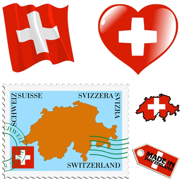 National colours of Switzerland — Stock Vector