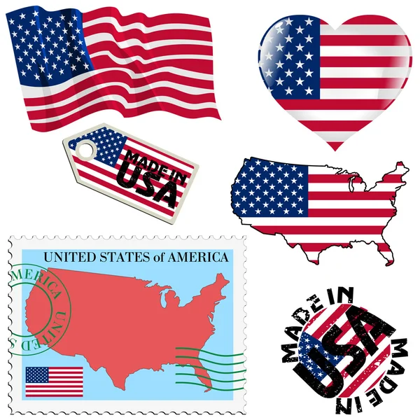 Εθνικά χρώματα των Ηνωμένων Πολιτειών — Διανυσματικό Αρχείο