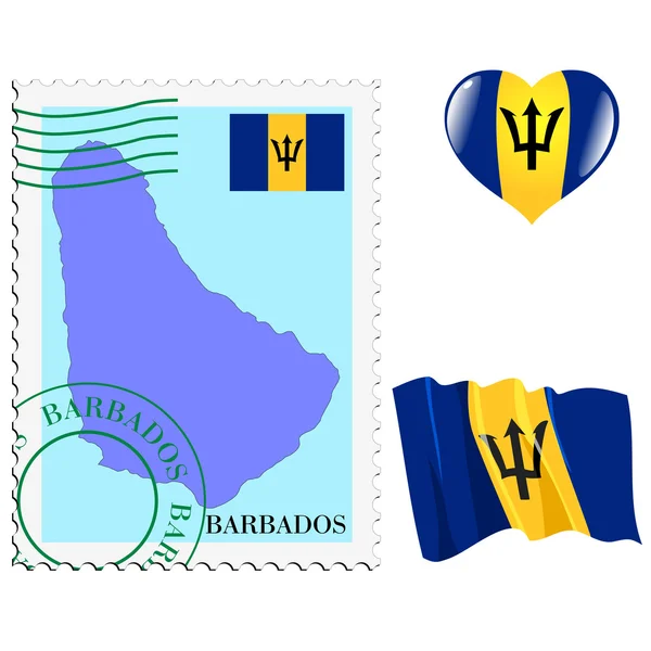 Milli forma-in barbados — Stok Vektör