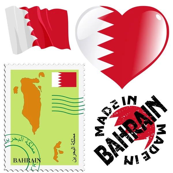 Nationalfärger Bahrain — Stock vektor