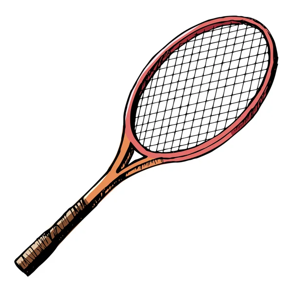 Tennis racket and ball sketch — Stock Vector © lhfgraphics 14134675