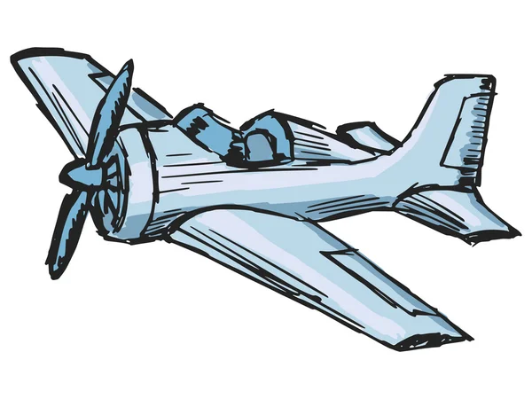 Avión de dibujos animados — Vector de stock