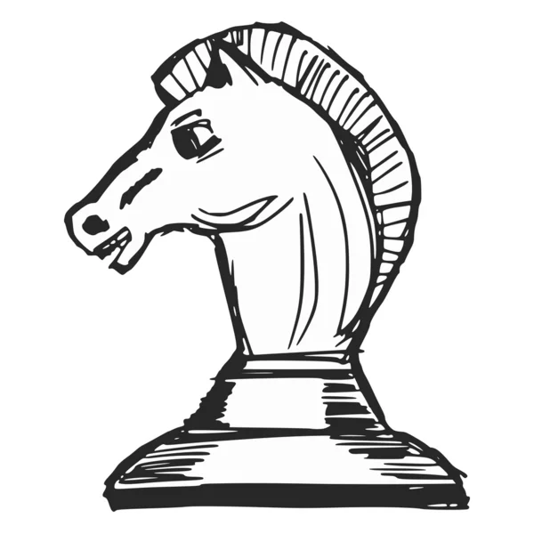 Rycerz - figura szachowa — Wektor stockowy