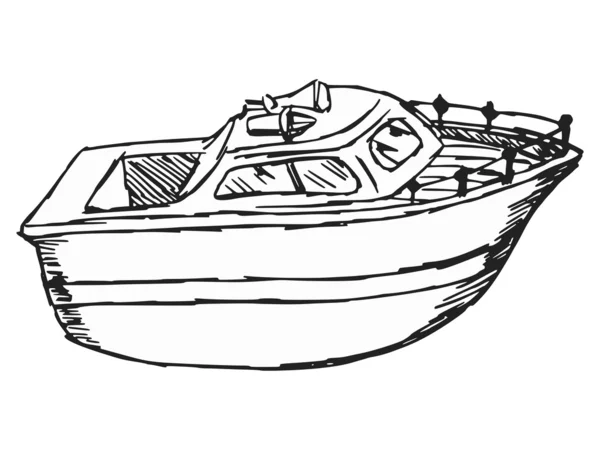 Motorlu Tekne — Stok Vektör
