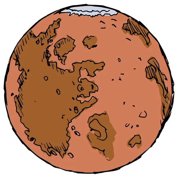 Planet Mars — Stock Vector