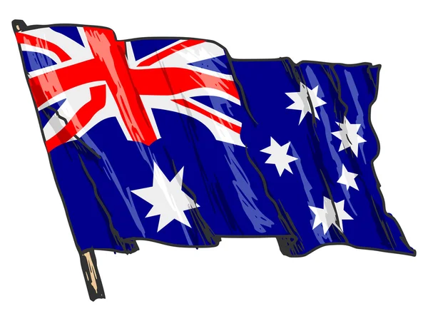 Vlag van Australië — Stockvector