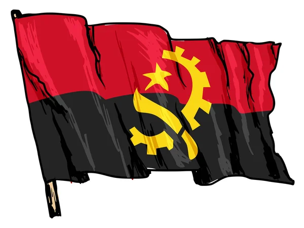 Drapeau de l'Angola — Image vectorielle