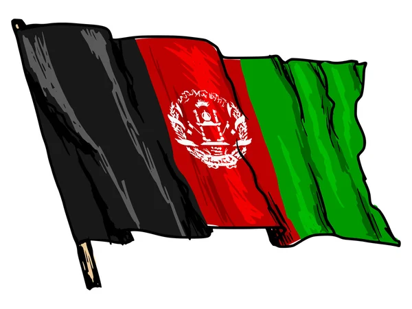 国旗的阿富汗 — 图库矢量图片