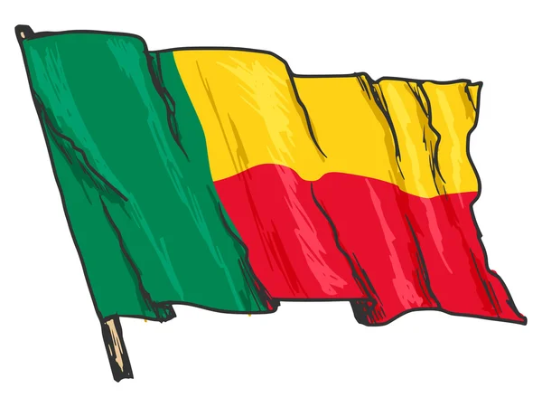 Vlag van benin — Stockvector