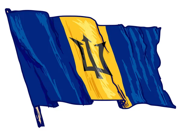 Barbados flagga — Stock vektor
