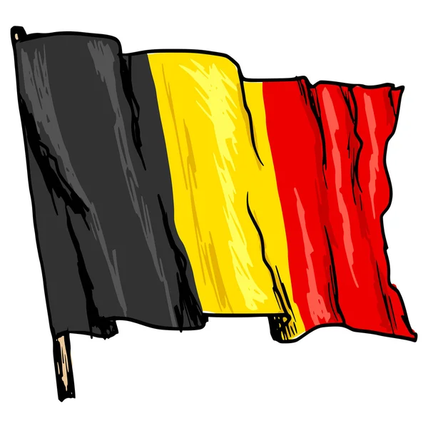 Flagge Belgiens — Stockvektor