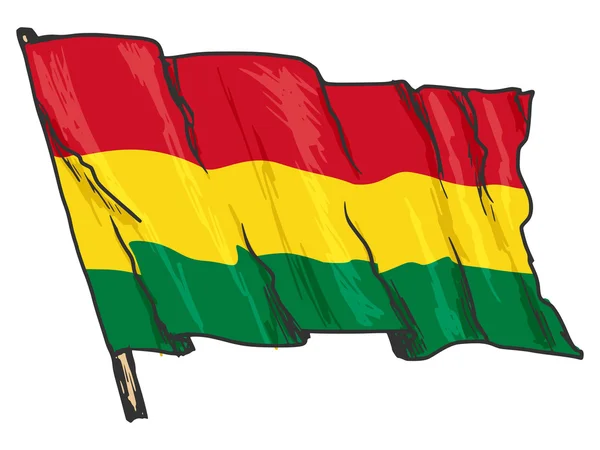 Flagge von Bolivien — Stockvektor