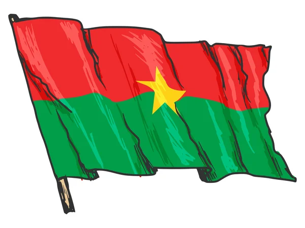 Burkina Fasos flag – Stock-vektor