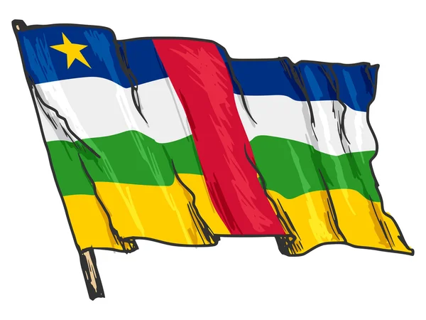 Bandera de República Centroafricana — Archivo Imágenes Vectoriales