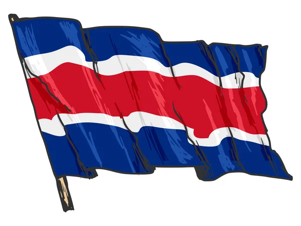 Drapeau du Costa Rica — Image vectorielle