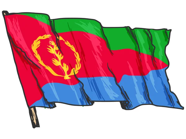 エリトリアの国旗 — ストックベクタ