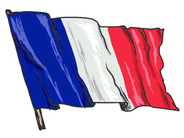 Flagge von Frankreich — Stockvektor