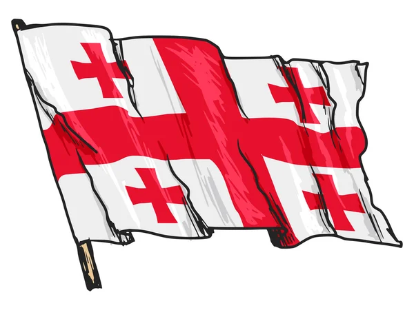Flaga stanowa Georgii — Darmowe zdjęcie stockowe