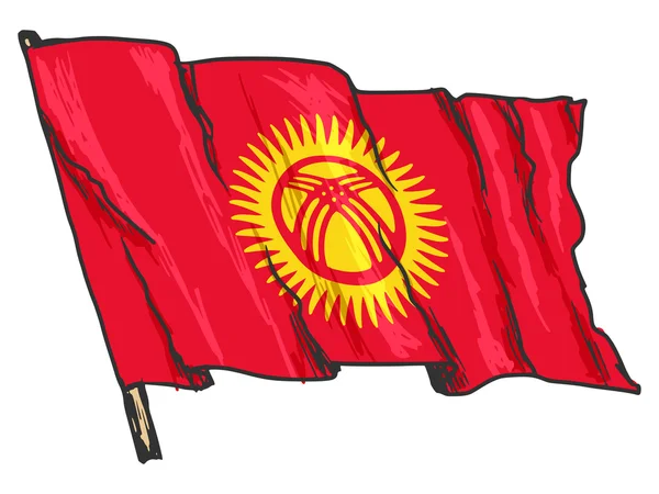 Flag of Kyrgyzstan — Stock Vector