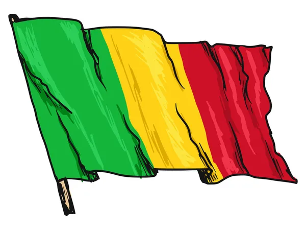 Drapeau de mali — Image vectorielle