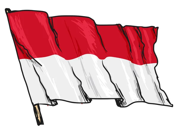 Bendera Monako - Stok Vektor