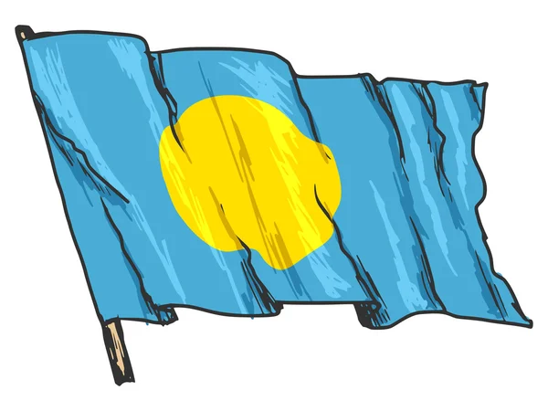 Σημαία του Παλάου — Διανυσματικό Αρχείο