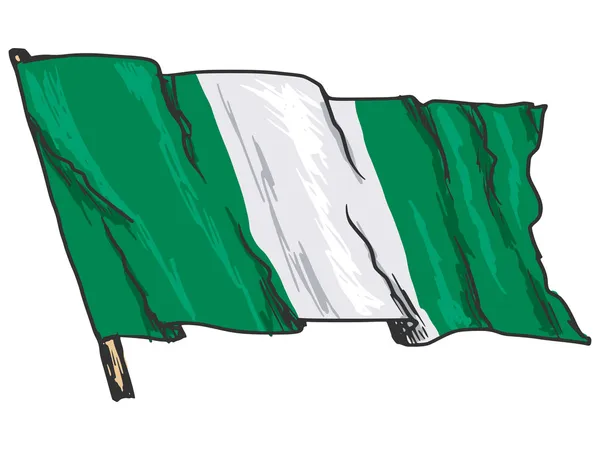 Bandera de Nigeria — Archivo Imágenes Vectoriales