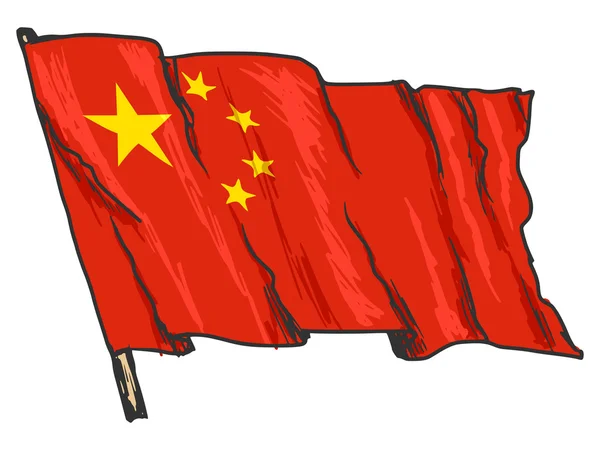 Drapeau de Chine — Image vectorielle