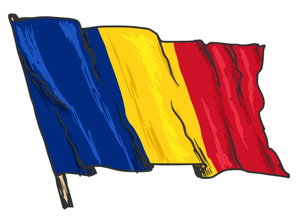 Bandera de Romania — Vector de stock